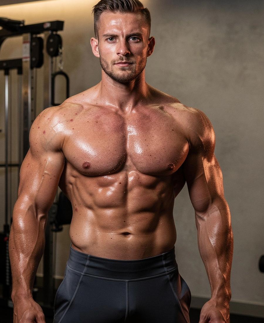 Athlete training portrait in a premium coaching studio